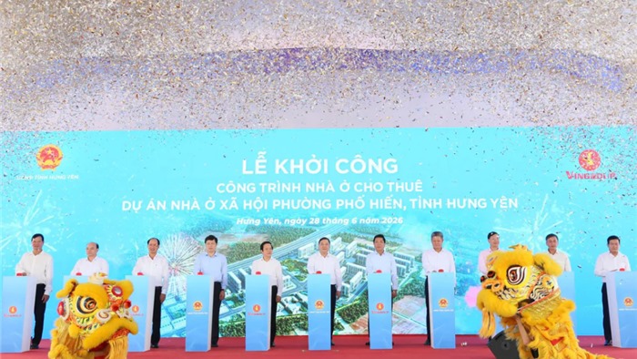  Hưng Yên đồng loạt khởi công hai dự án nhà ở cho thuê 