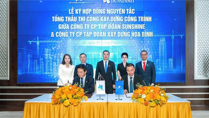 Sunshine Group ký kết các hợp đồng tổng thầu với DELTA Group và Xây dựng Hòa Bình, tổng giá trị gần 80.000 tỷ đồng
